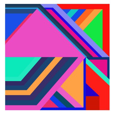 Kaynak için vektör renkli geometrik ve eğri arkaplan deseni