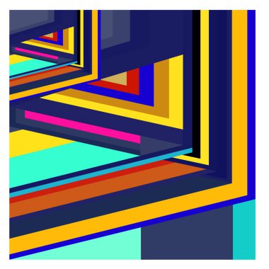 Kaynak için vektör renkli geometrik ve eğri arkaplan deseni