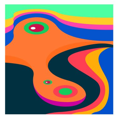 Kaynak için vektör renkli geometrik ve eğri arkaplan deseni