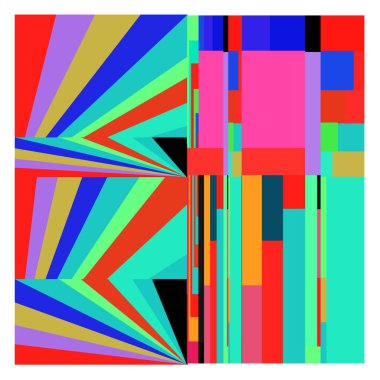 Kaynak için vektör renkli geometrik ve eğri arkaplan deseni