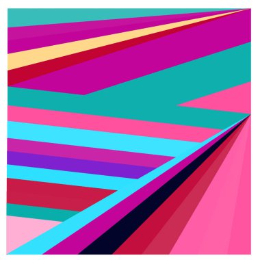 Kaynak için vektör renkli geometrik ve eğri arkaplan deseni