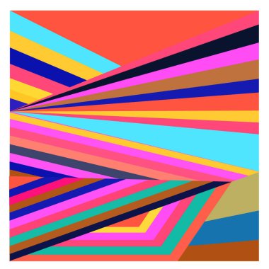 Kaynak için vektör renkli geometrik ve eğri arkaplan deseni