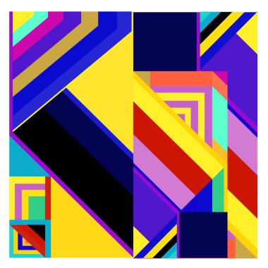 Kaynak için vektör renkli geometrik ve eğri arkaplan deseni