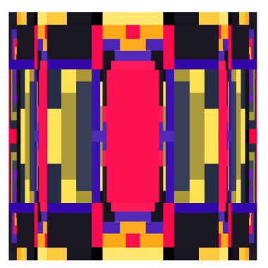 Kaynak için vektör renkli geometrik ve eğri arkaplan deseni