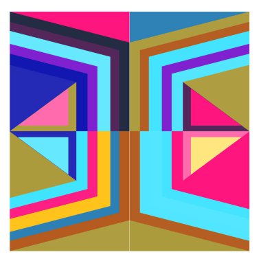 Kaynak için vektör renkli geometrik ve eğri arkaplan deseni