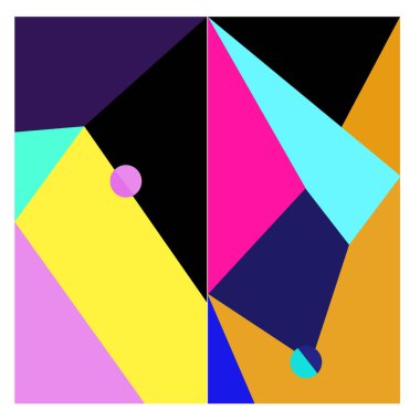 Kaynak için vektör renkli geometrik ve eğri arkaplan deseni