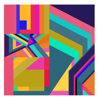 Kaynak için vektör renkli geometrik ve eğri arkaplan deseni