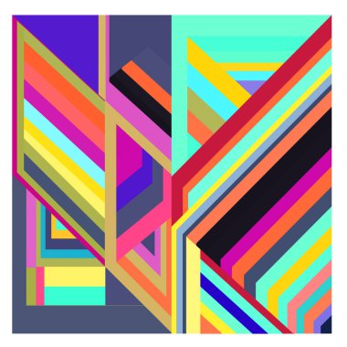 Kaynak için vektör renkli geometrik ve eğri arkaplan deseni