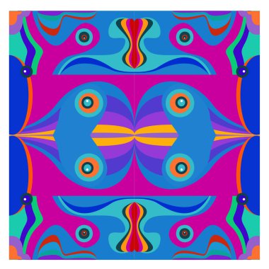 Kaynak için vektör renkli geometrik ve eğri arkaplan deseni