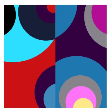 Kaynak için vektör renkli geometrik ve eğri arkaplan deseni