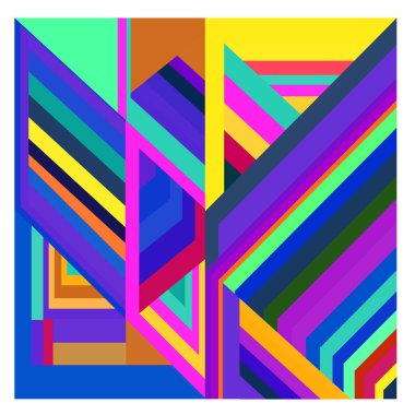 Kaynak için vektör renkli geometrik ve eğri arkaplan deseni