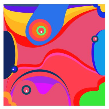 Kaynak için vektör renkli geometrik ve eğri arkaplan deseni