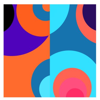 Kaynak için vektör renkli geometrik ve eğri arkaplan deseni