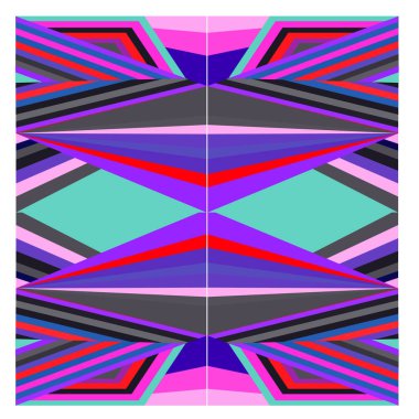 Kaynak için vektör renkli geometrik ve eğri arkaplan deseni