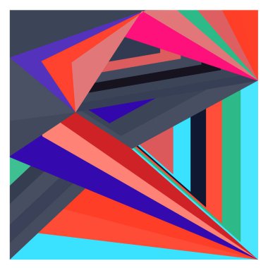 Kaynak için vektör renkli geometrik ve eğri arkaplan deseni