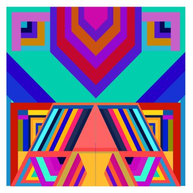 Kaynak için vektör renkli geometrik ve eğri arkaplan deseni