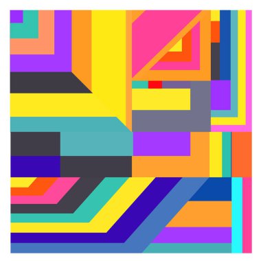 Kaynak için vektör renkli geometrik ve eğri arkaplan deseni