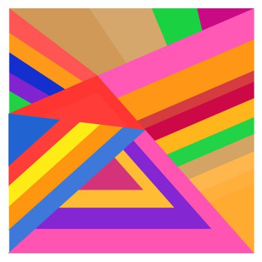 Kaynak için vektör renkli geometrik ve eğri arkaplan deseni