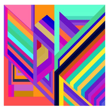 Kaynak için vektör renkli geometrik ve eğri arkaplan deseni