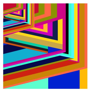 Kaynak için vektör renkli geometrik ve eğri arkaplan deseni