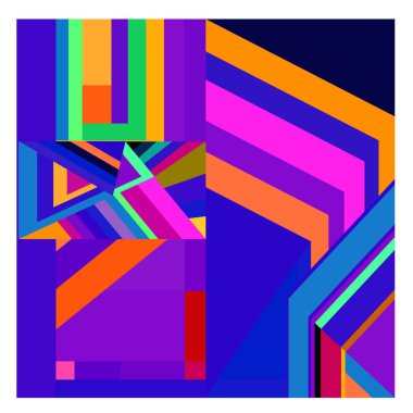 Kaynak için vektör renkli geometrik ve eğri arkaplan deseni