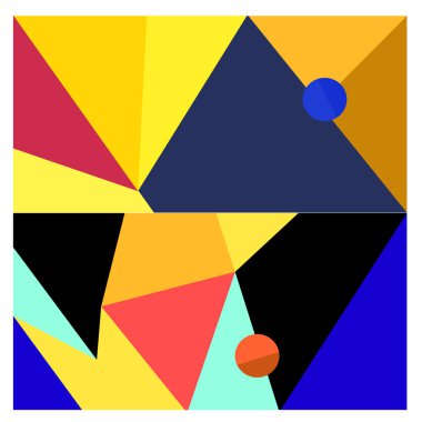 Kaynak için vektör renkli geometrik ve eğri arkaplan deseni