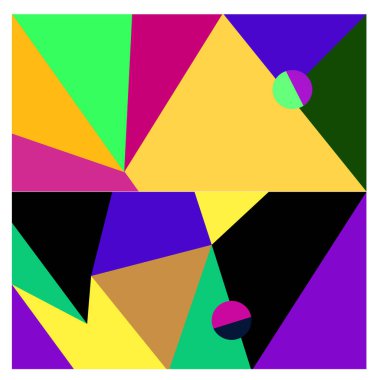 Kaynak için vektör renkli geometrik ve eğri arkaplan deseni