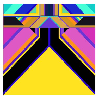 Kaynak için vektör renkli geometrik ve eğri arkaplan deseni