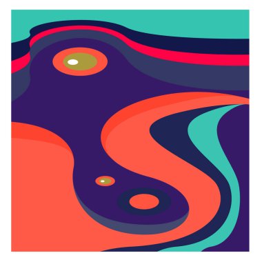 Kaynak için vektör renkli geometrik ve eğri arkaplan deseni