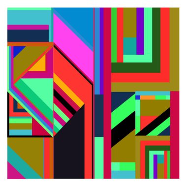 Kaynak için vektör renkli geometrik ve eğri arkaplan deseni