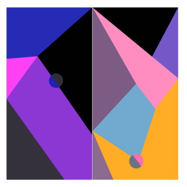 Kaynak için vektör renkli geometrik ve eğri arkaplan deseni