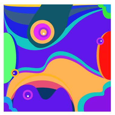 Kaynak için vektör renkli geometrik ve eğri arkaplan deseni