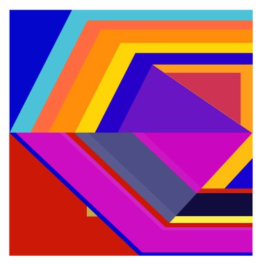 Kaynak için vektör renkli geometrik ve eğri arkaplan deseni