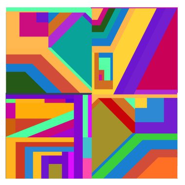 Kaynak için vektör renkli geometrik ve eğri arkaplan deseni