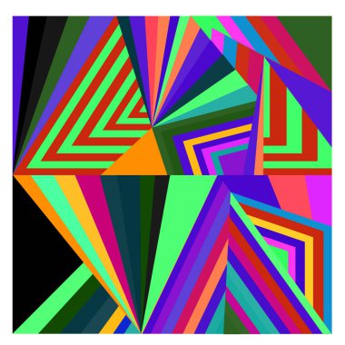 Kaynak için vektör renkli geometrik ve eğri arkaplan deseni