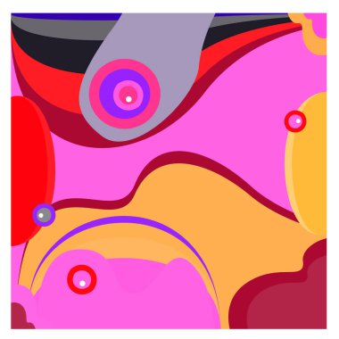 Kaynak için vektör renkli geometrik ve eğri arkaplan deseni