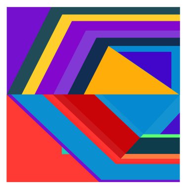 Kaynak için vektör renkli geometrik ve eğri arkaplan deseni