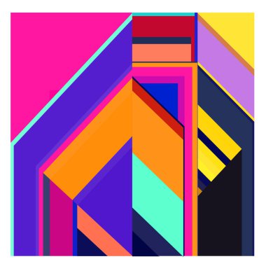 Kaynak için vektör renkli geometrik ve eğri arkaplan deseni