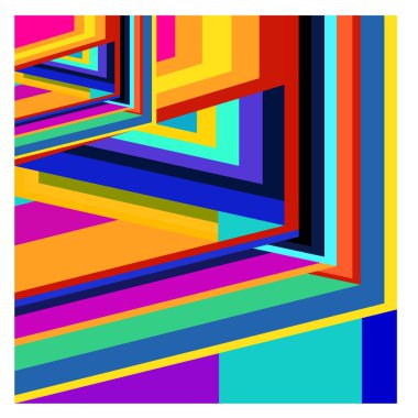 Kaynak için vektör renkli geometrik ve eğri arkaplan deseni