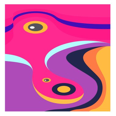 Kaynak için vektör renkli geometrik ve eğri arkaplan deseni