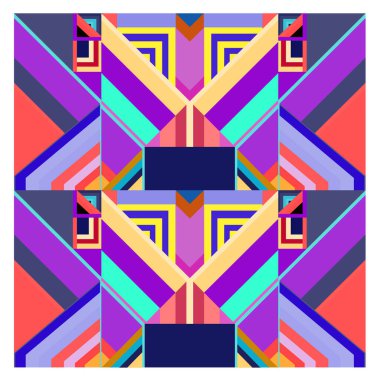 Kaynak için vektör renkli geometrik ve eğri arkaplan deseni