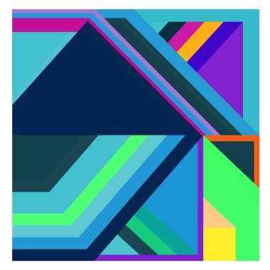 Kaynak için vektör renkli geometrik ve eğri arkaplan deseni