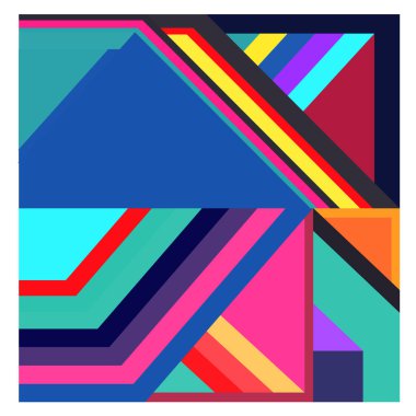 Kaynak için vektör renkli geometrik ve eğri arkaplan deseni