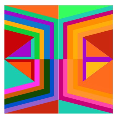 Kaynak için vektör renkli geometrik ve eğri arkaplan deseni