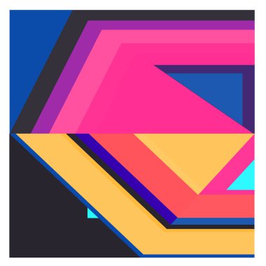 Kaynak için vektör renkli geometrik ve eğri arkaplan deseni