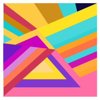 Kaynak için vektör renkli geometrik ve eğri arkaplan deseni