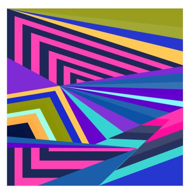 Kaynak için vektör renkli geometrik ve eğri arkaplan deseni