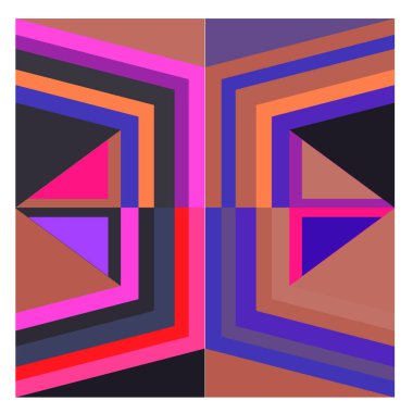 Kaynak için vektör renkli geometrik ve eğri arkaplan deseni