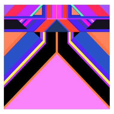 Kaynak için vektör renkli geometrik ve eğri arkaplan deseni