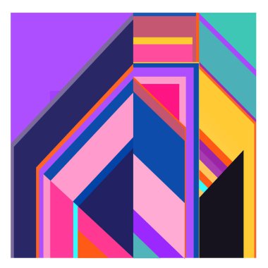 Kaynak için vektör renkli geometrik ve eğri arkaplan deseni